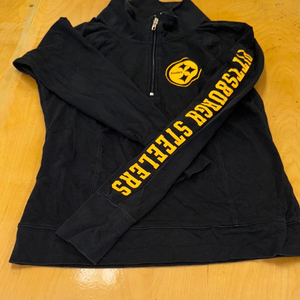 PINK Victoria's Secret Black and Yellow Sweatshirt